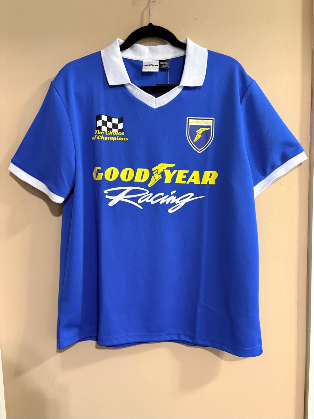 Goodyear Racing Collared Jersey Large NWT